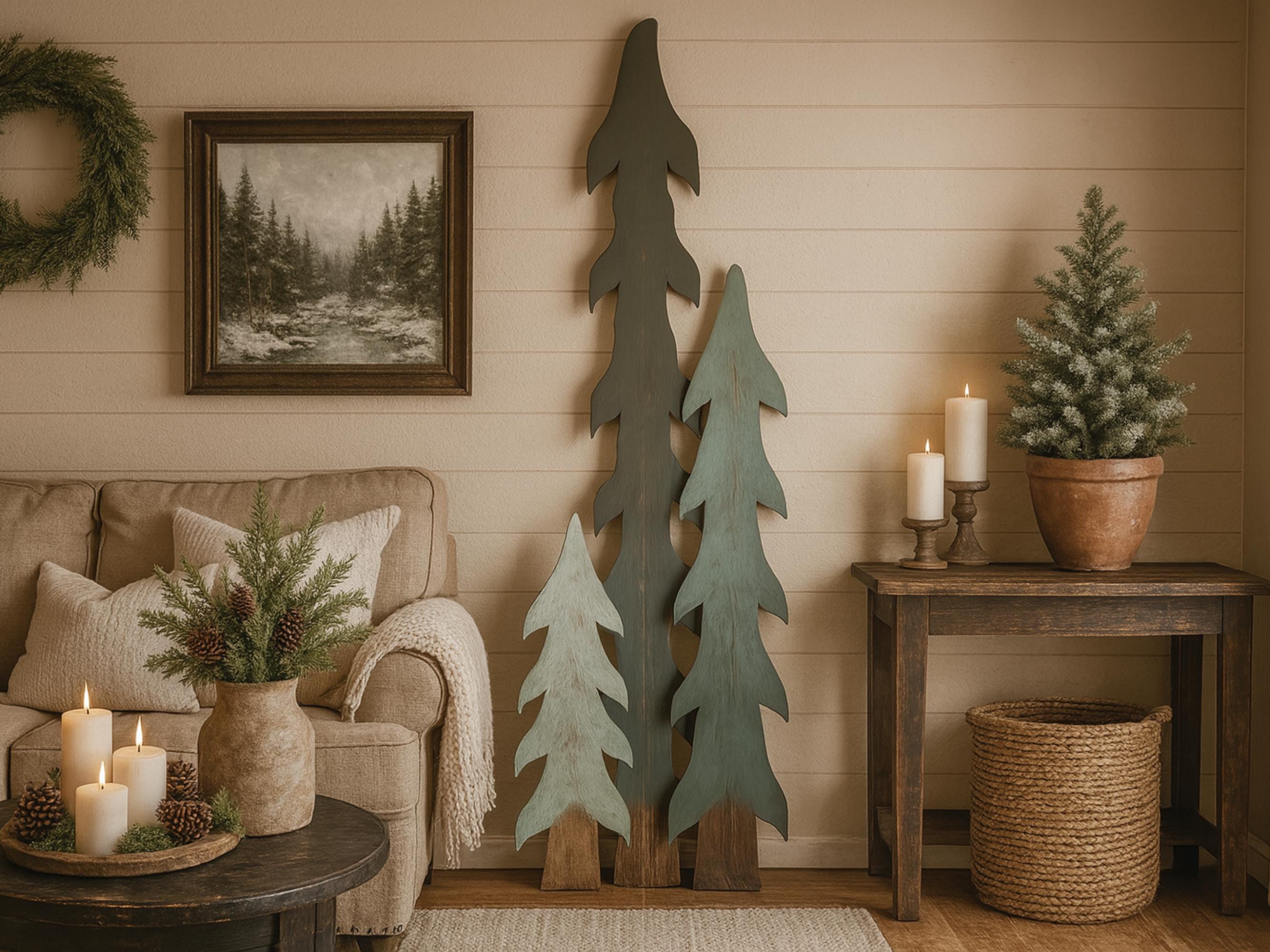 Rustic Wooden Statement Trees