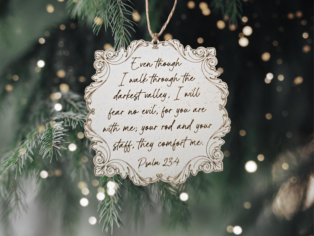 Custom Engraved Wooden Bible Verse Ornaments
