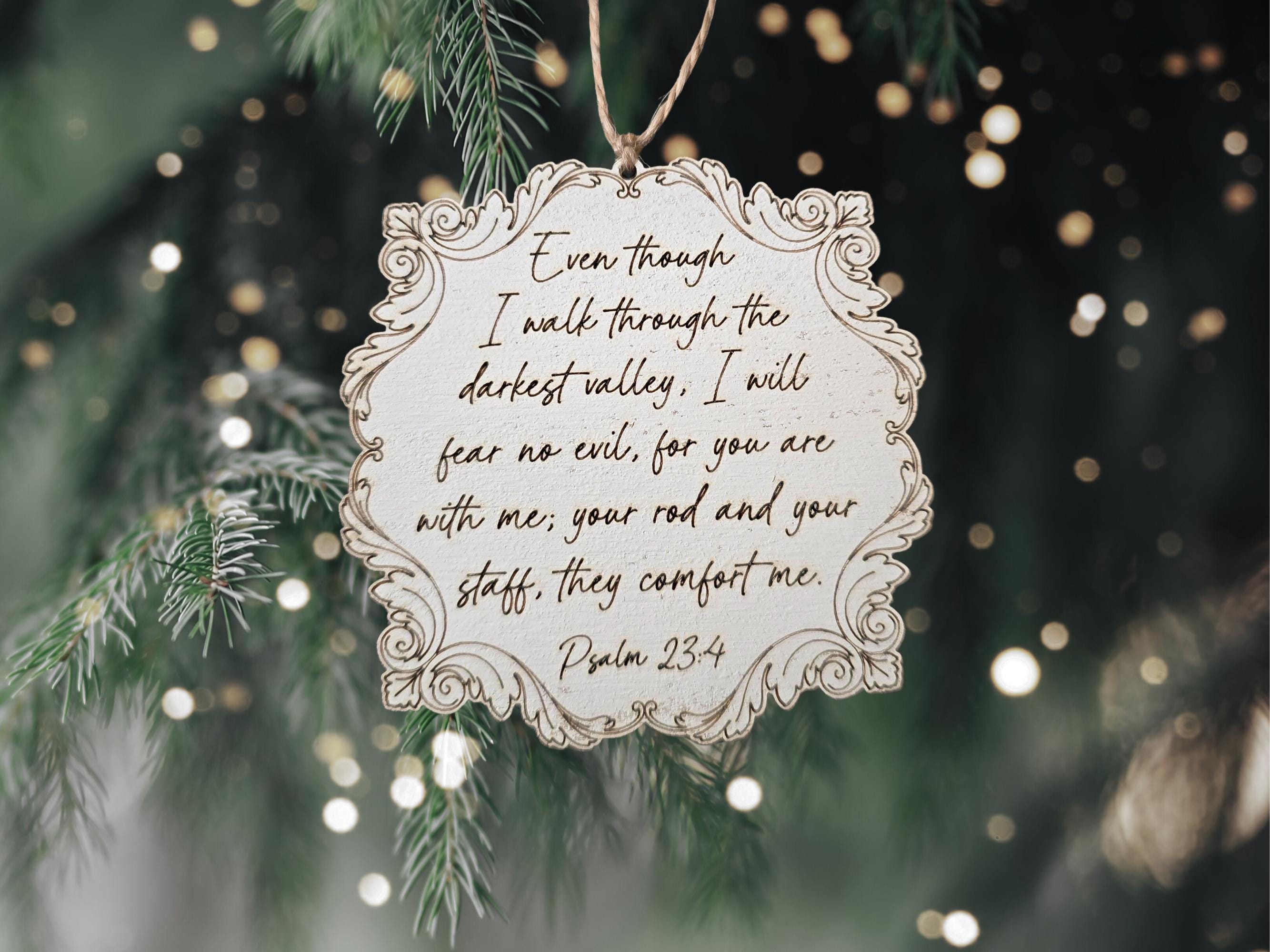 Custom Engraved Wooden Bible Verse Ornaments