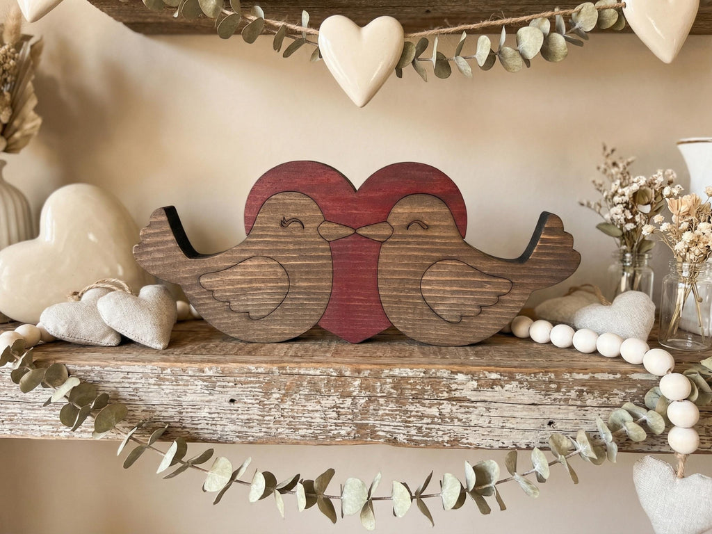 Reclaimed Wood Love Birds