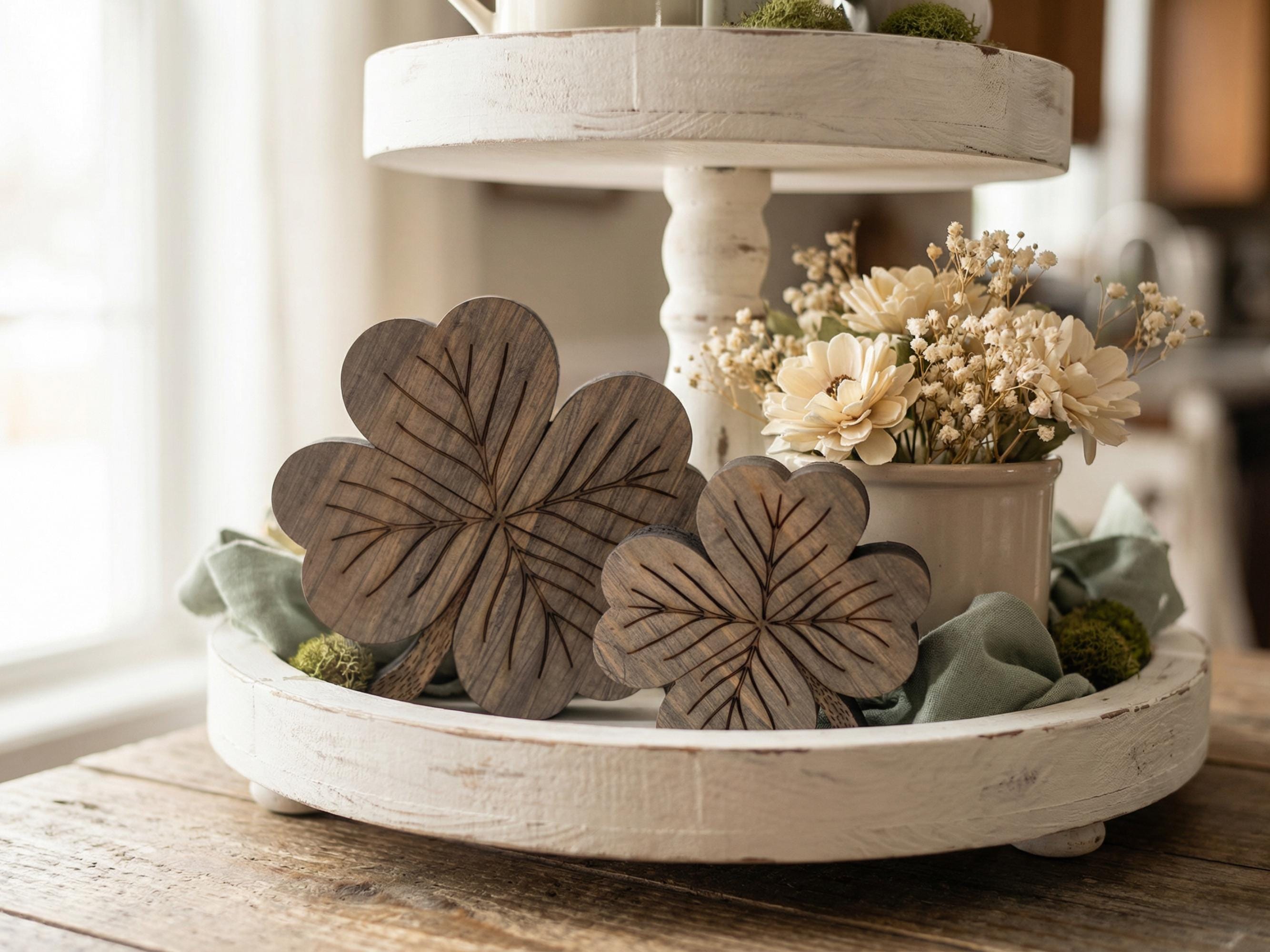 Reclaimed Wood 4 Leaf Shamrocks
