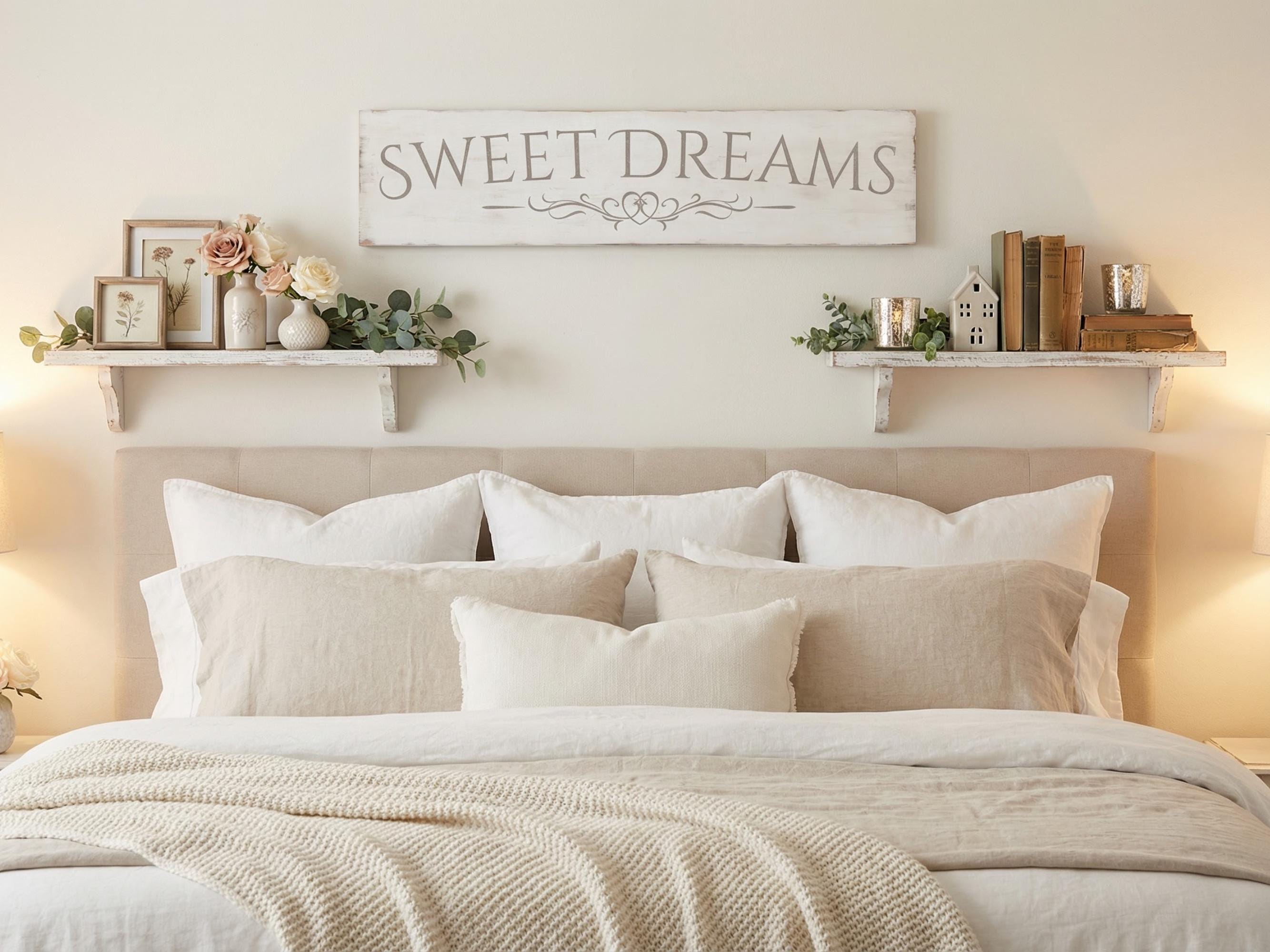 Antique Style Sweet Dreams Wooden Sign