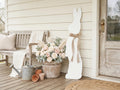 White Standing Bunny with a Burlap Bow