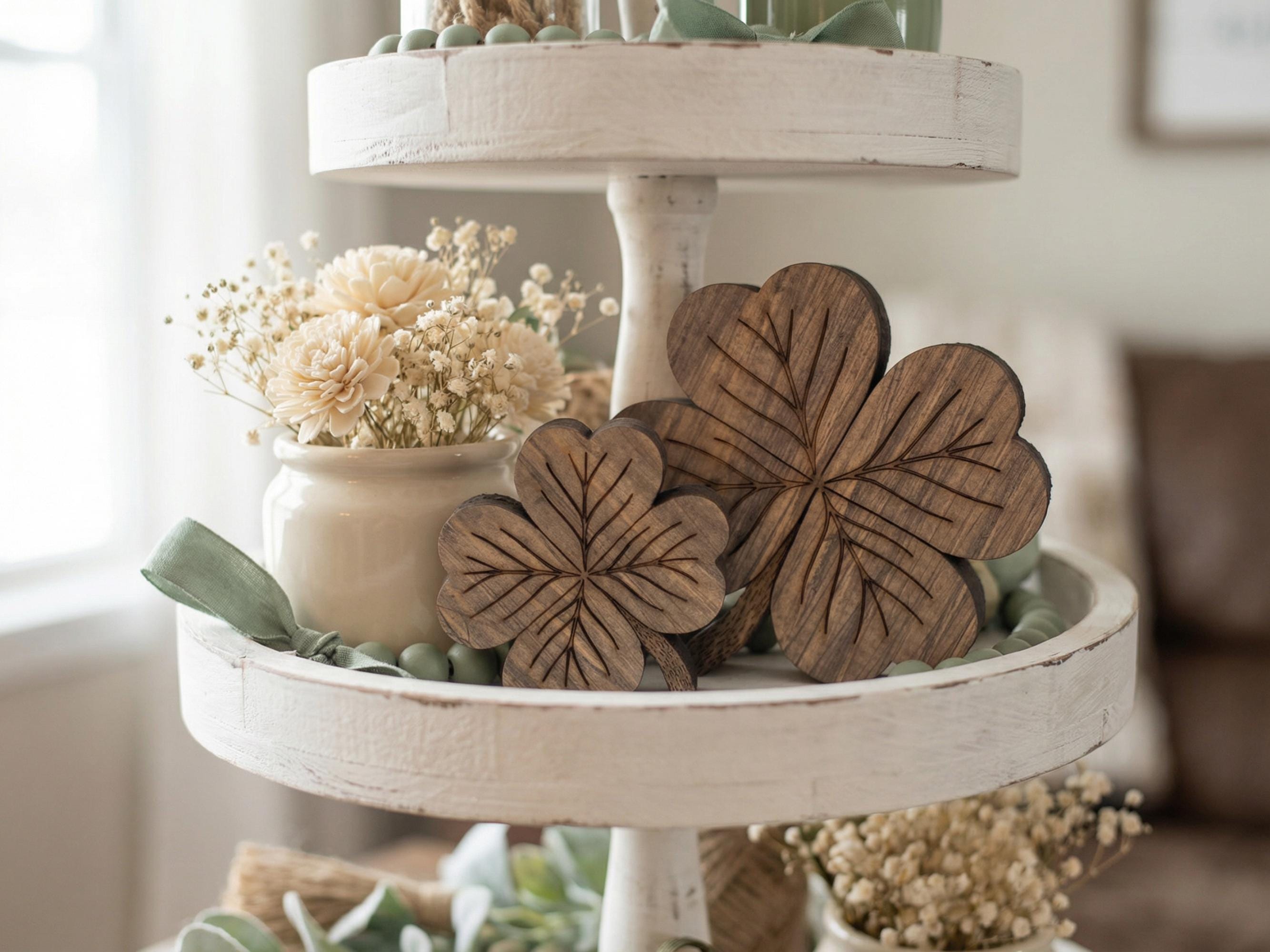 Reclaimed Wood 4 Leaf Shamrocks