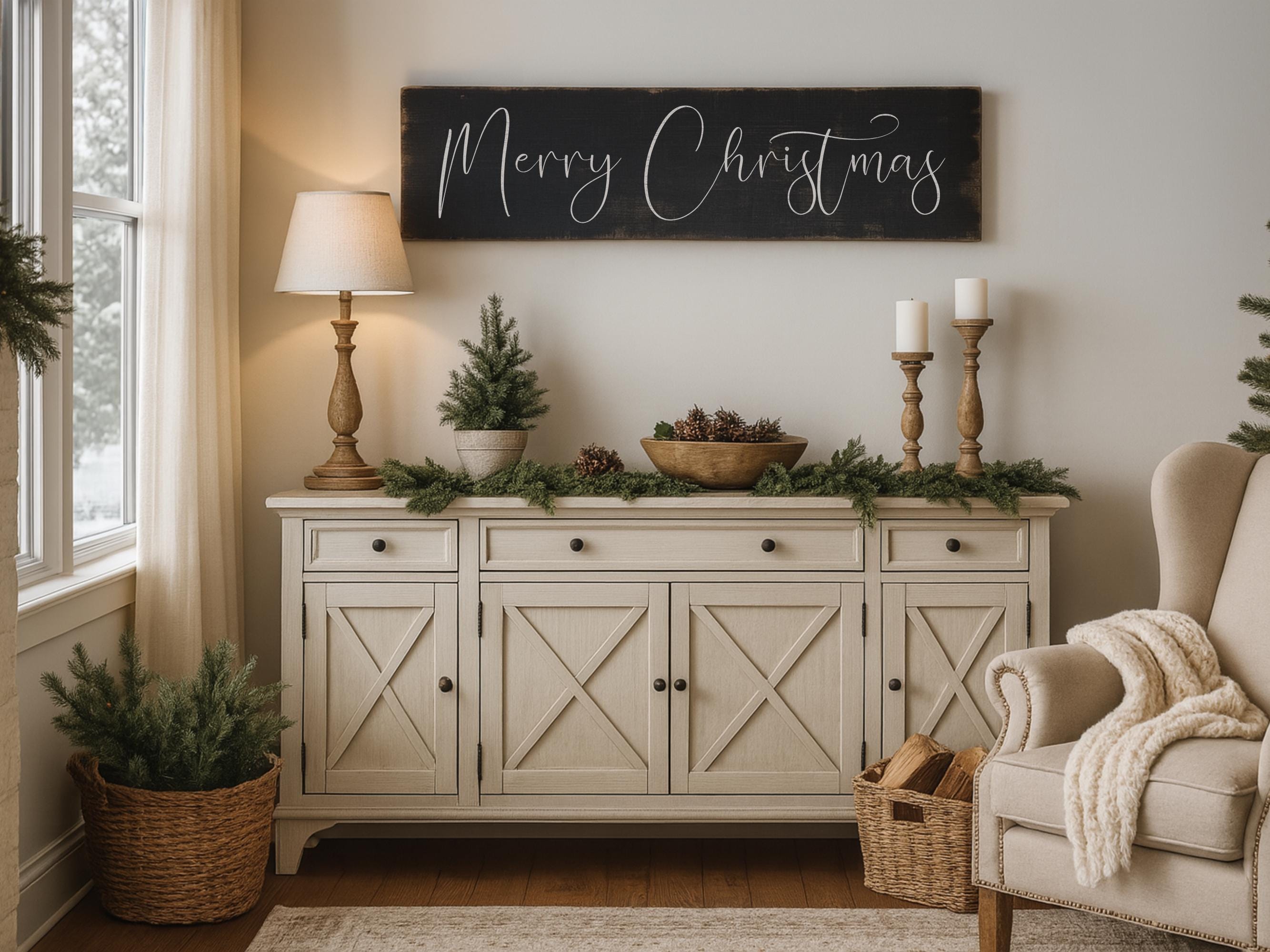 Rustic Merry Christmas Sign