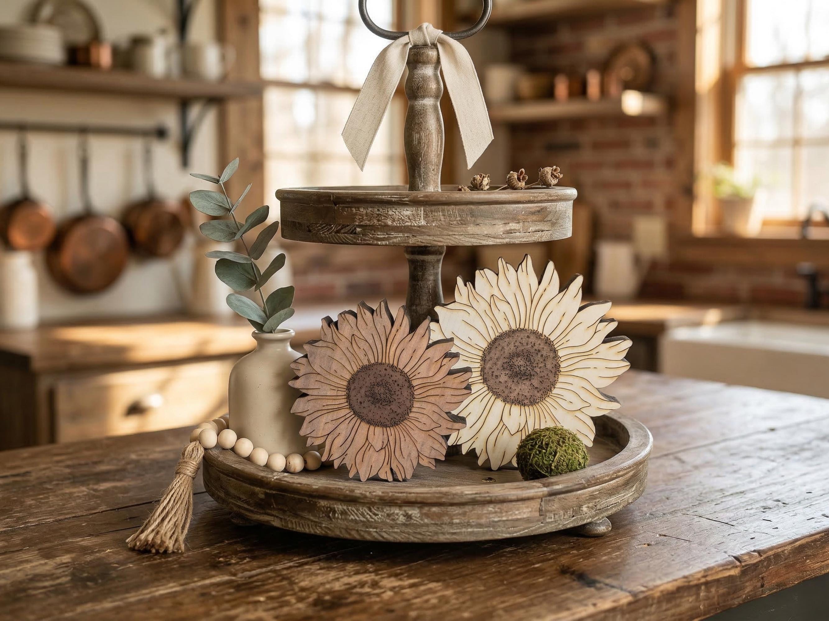 Rustic Wooden Sunflowers