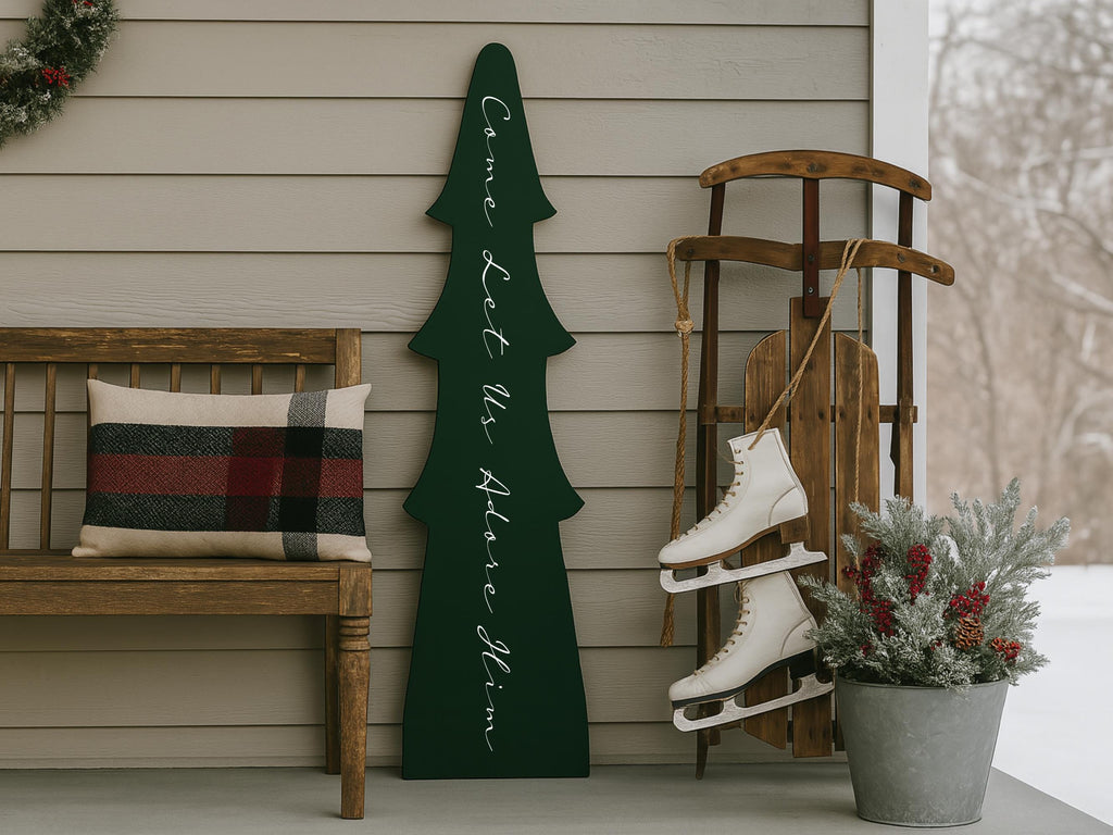 Custom Porch Leaner Evergreen Tree