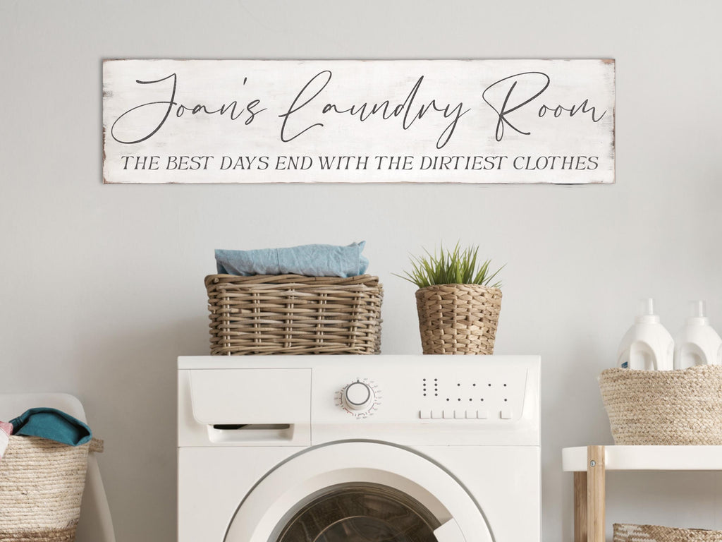 Custom Antique Style Laundry Room Sign