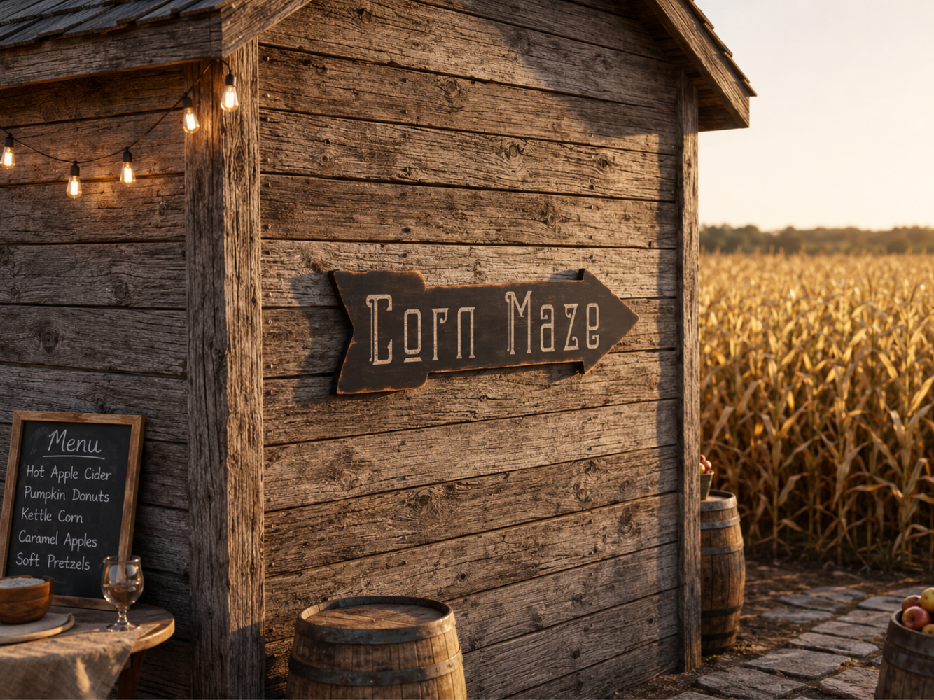 Corn Maze Arrow Sign