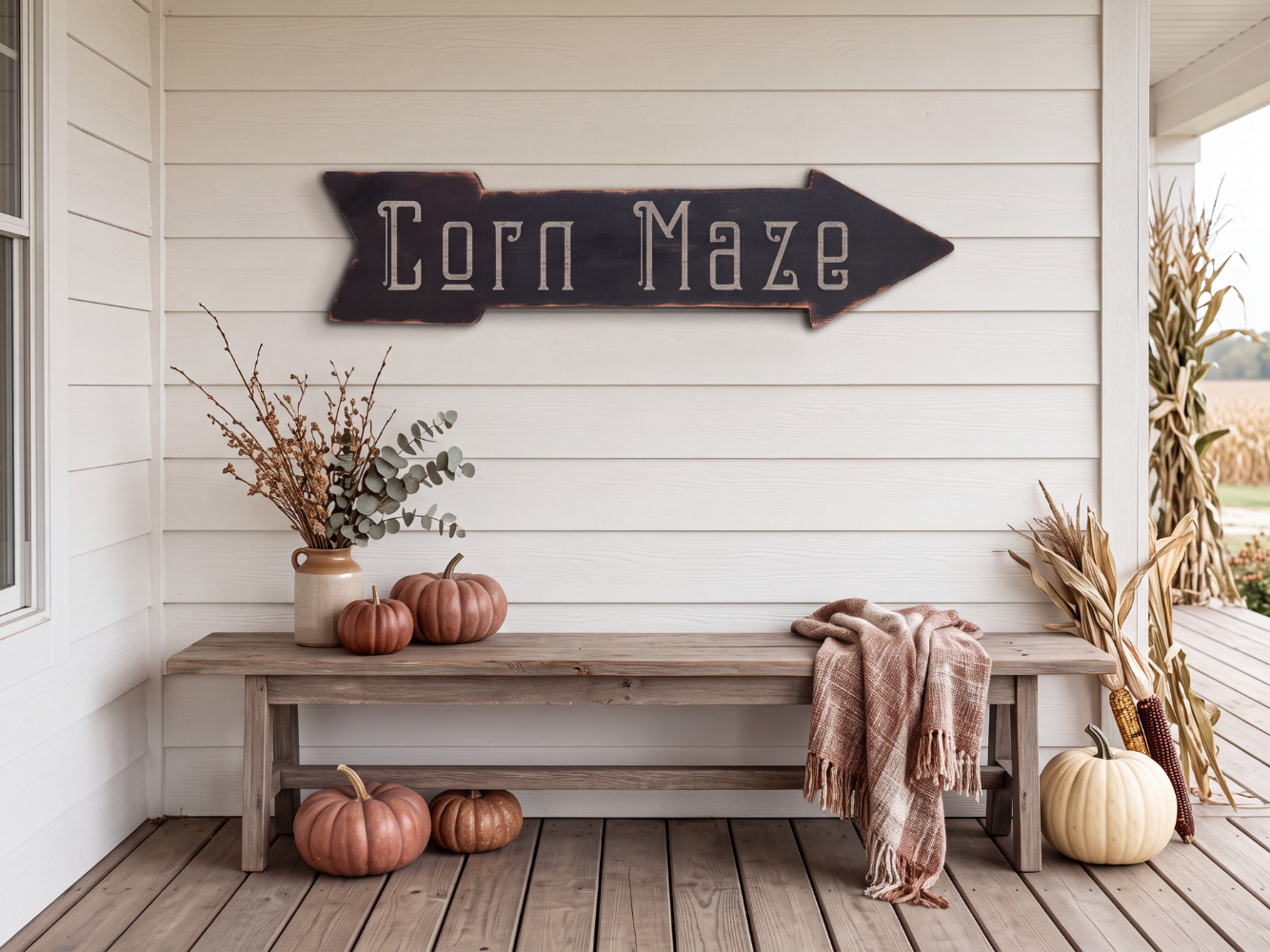 Corn Maze Arrow Sign