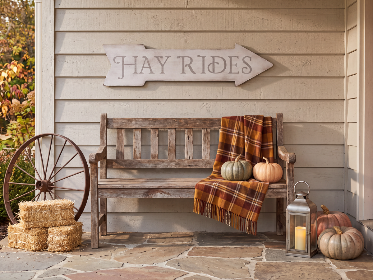 Hay Rides Arrow Sign