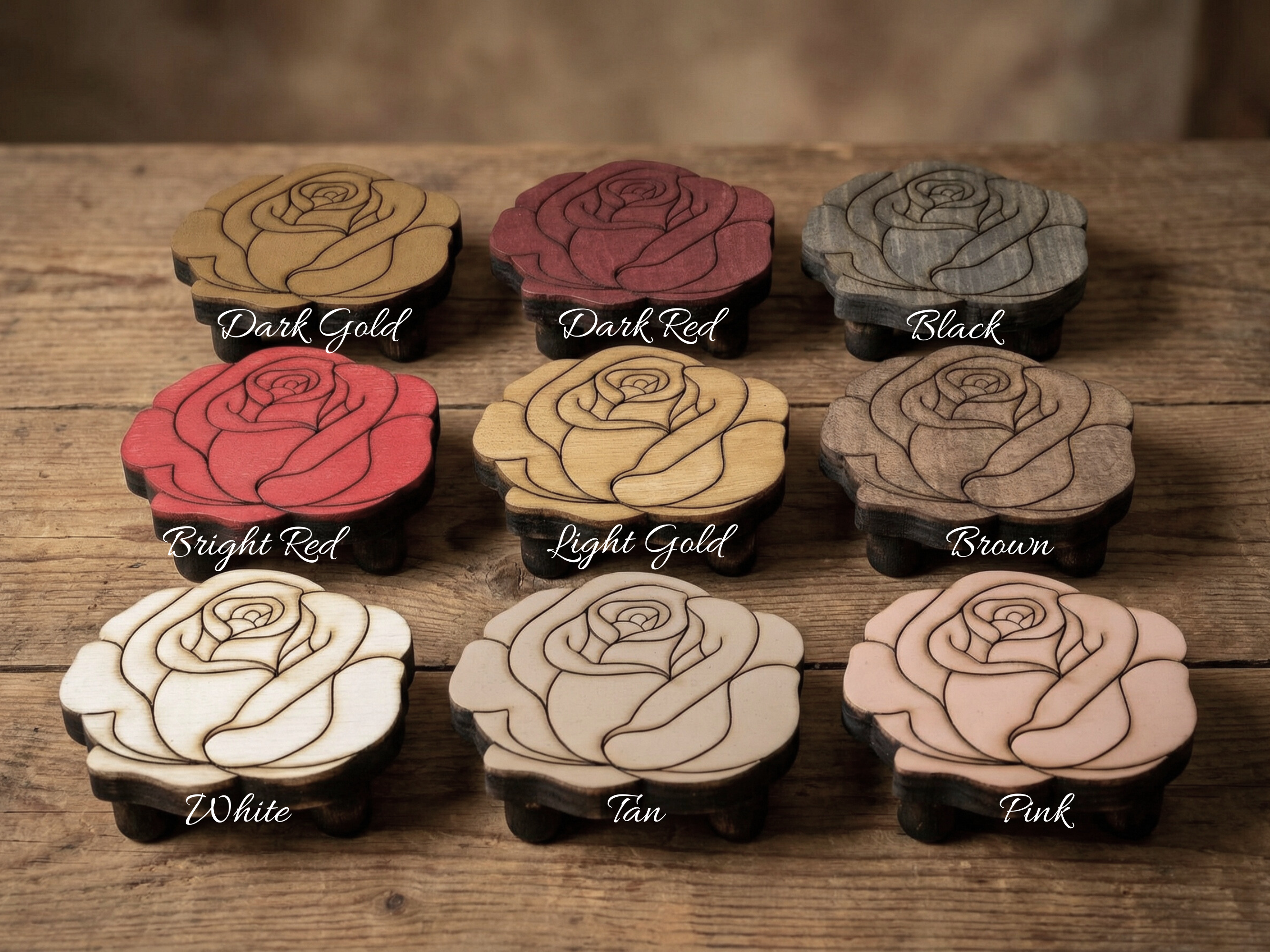 Reclaimed Wood Rose Risers