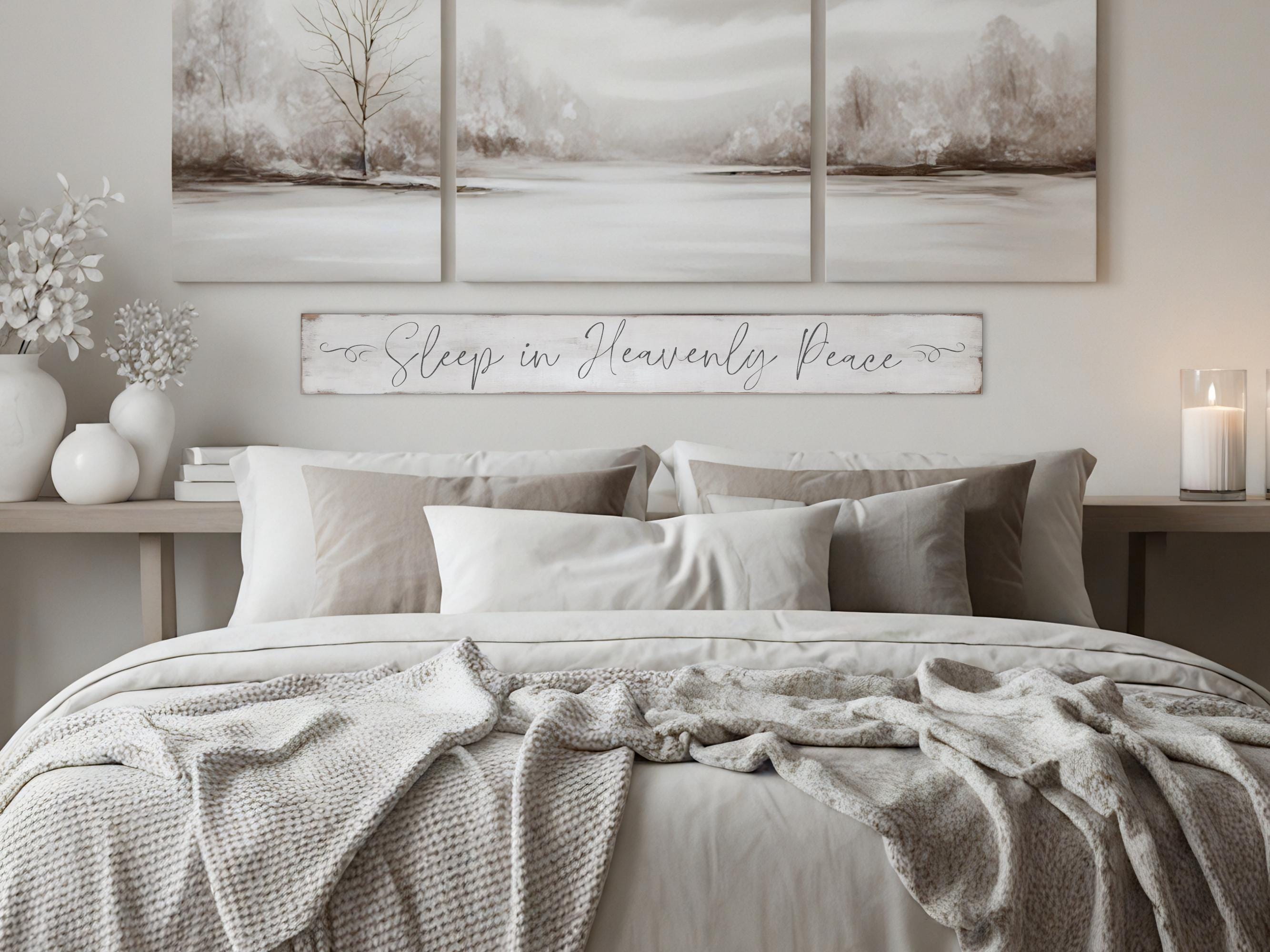 Sleep in Heavenly Peace Rustic Sign