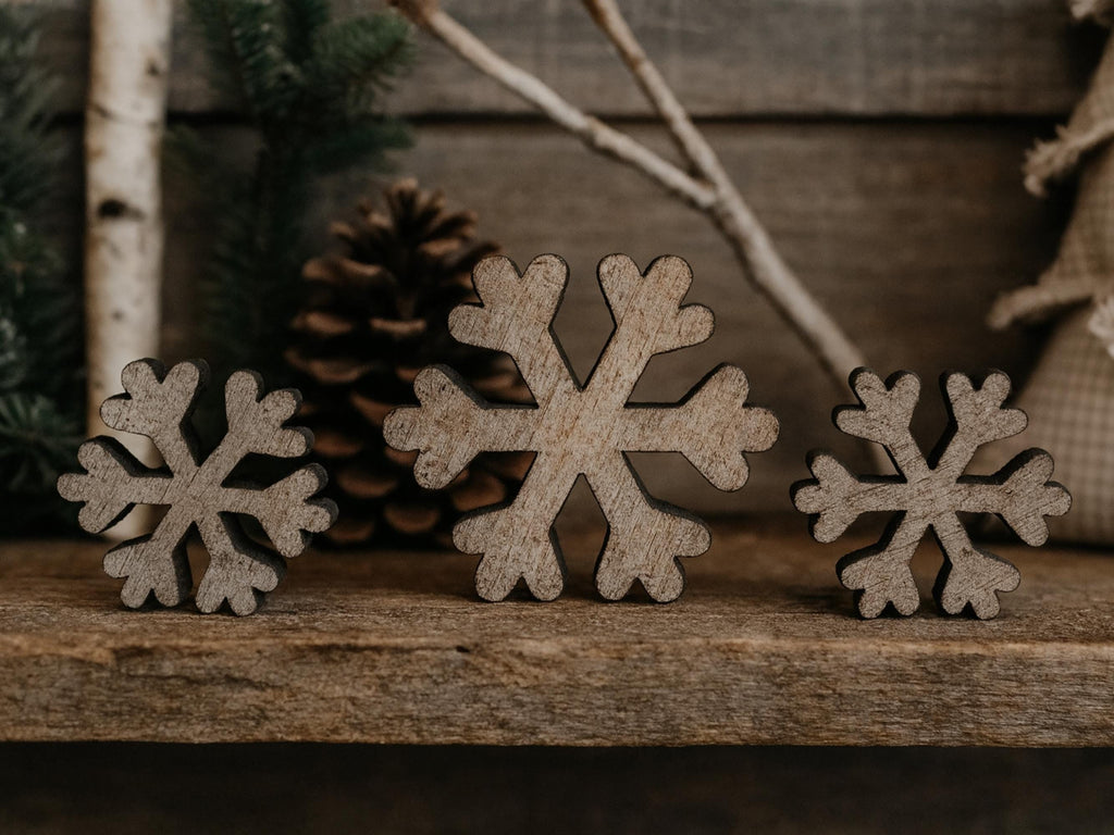 Reclaimed Wood Snowflakes