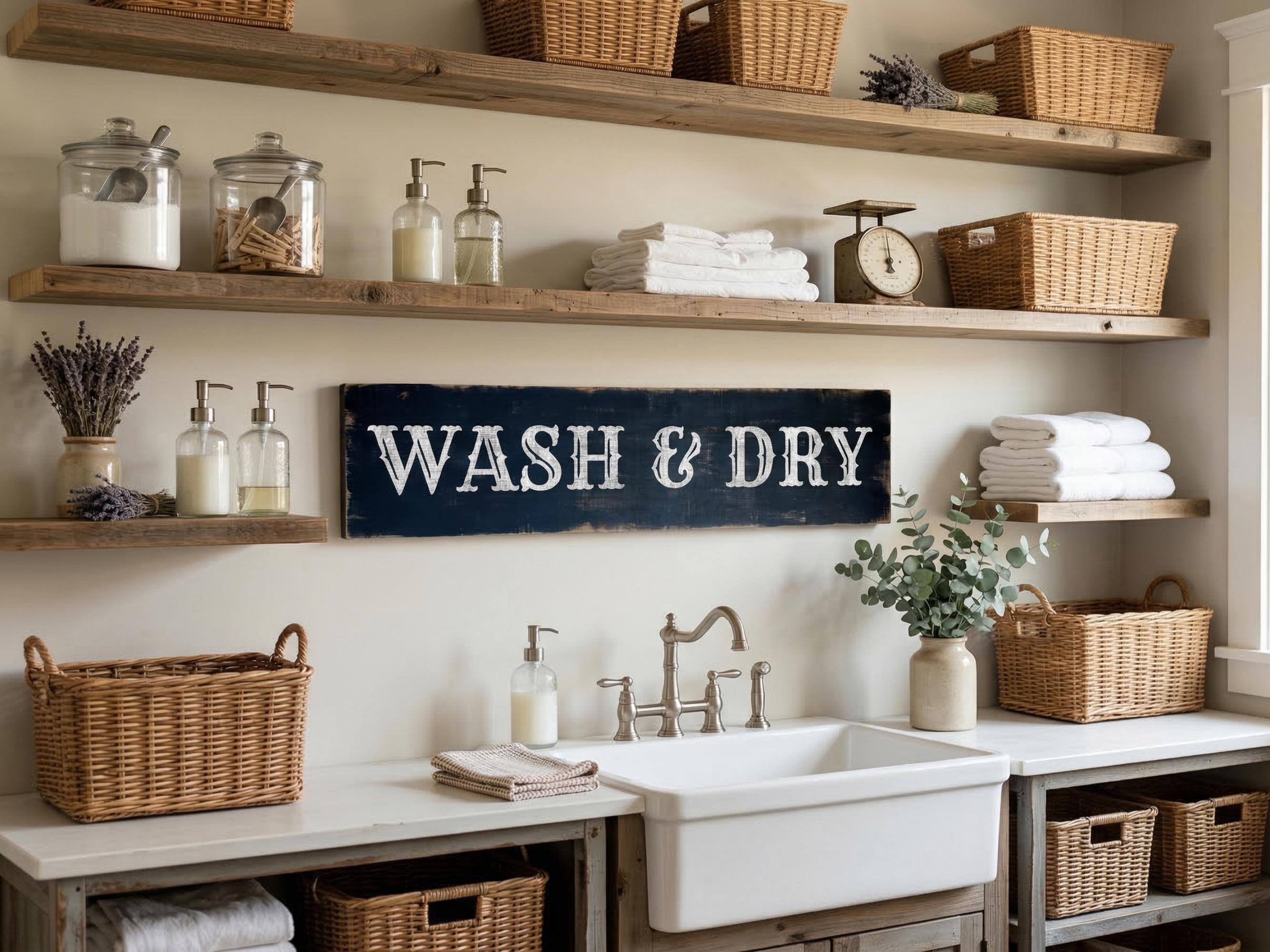 Antique Style Wash & Dry Sign