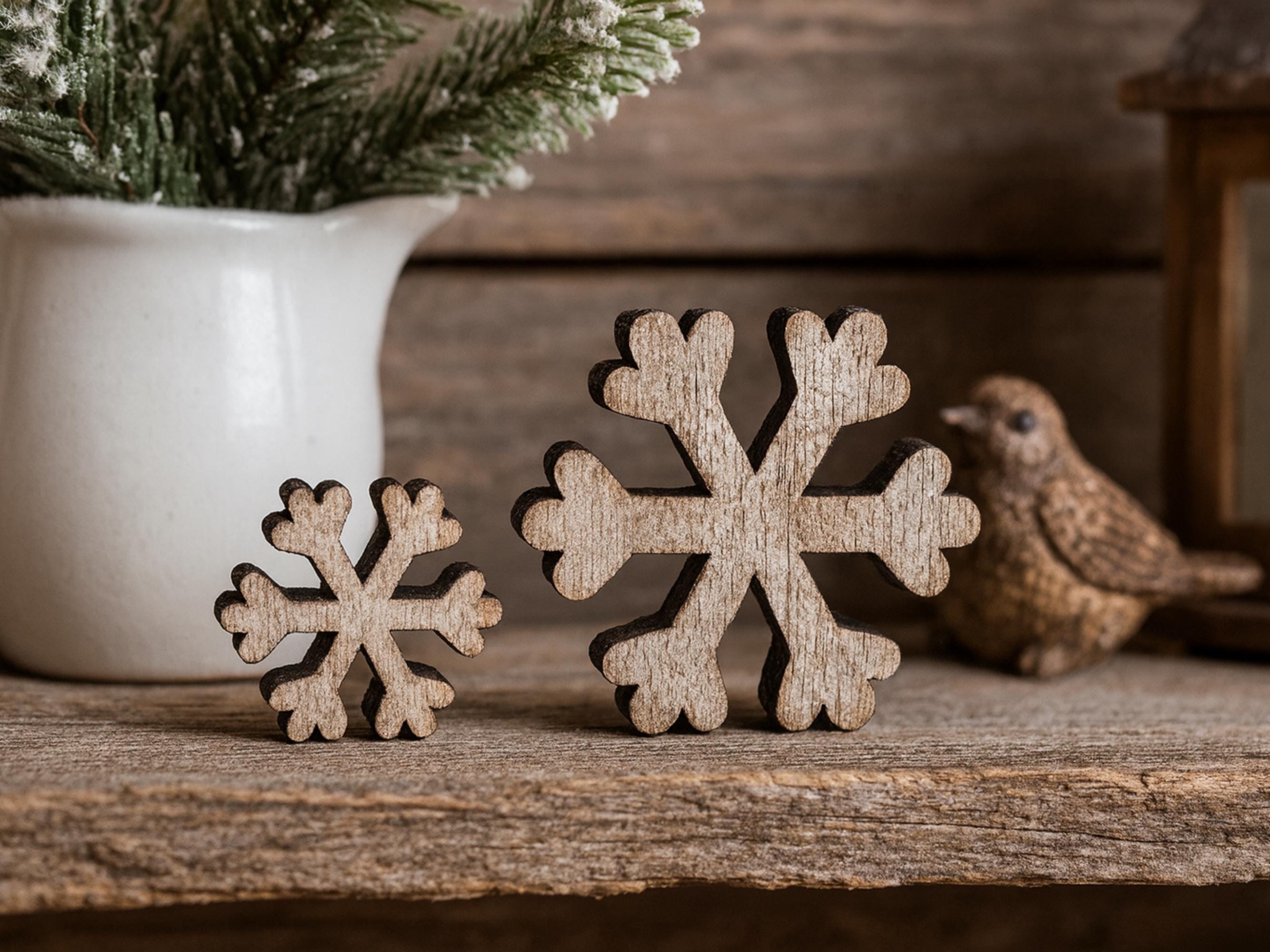 Reclaimed Wood Snowflakes