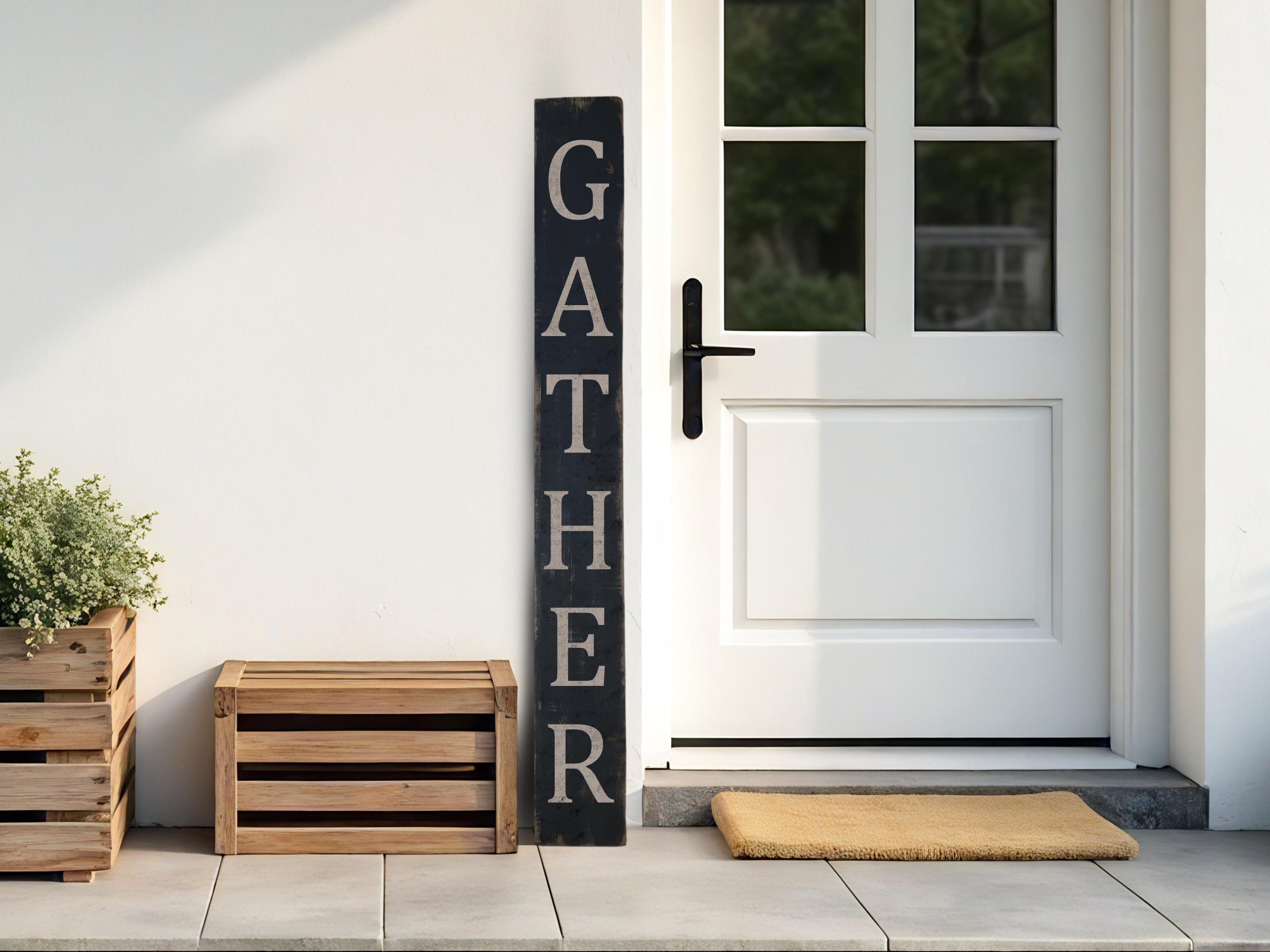 Rustic Antique Style Gather Sign