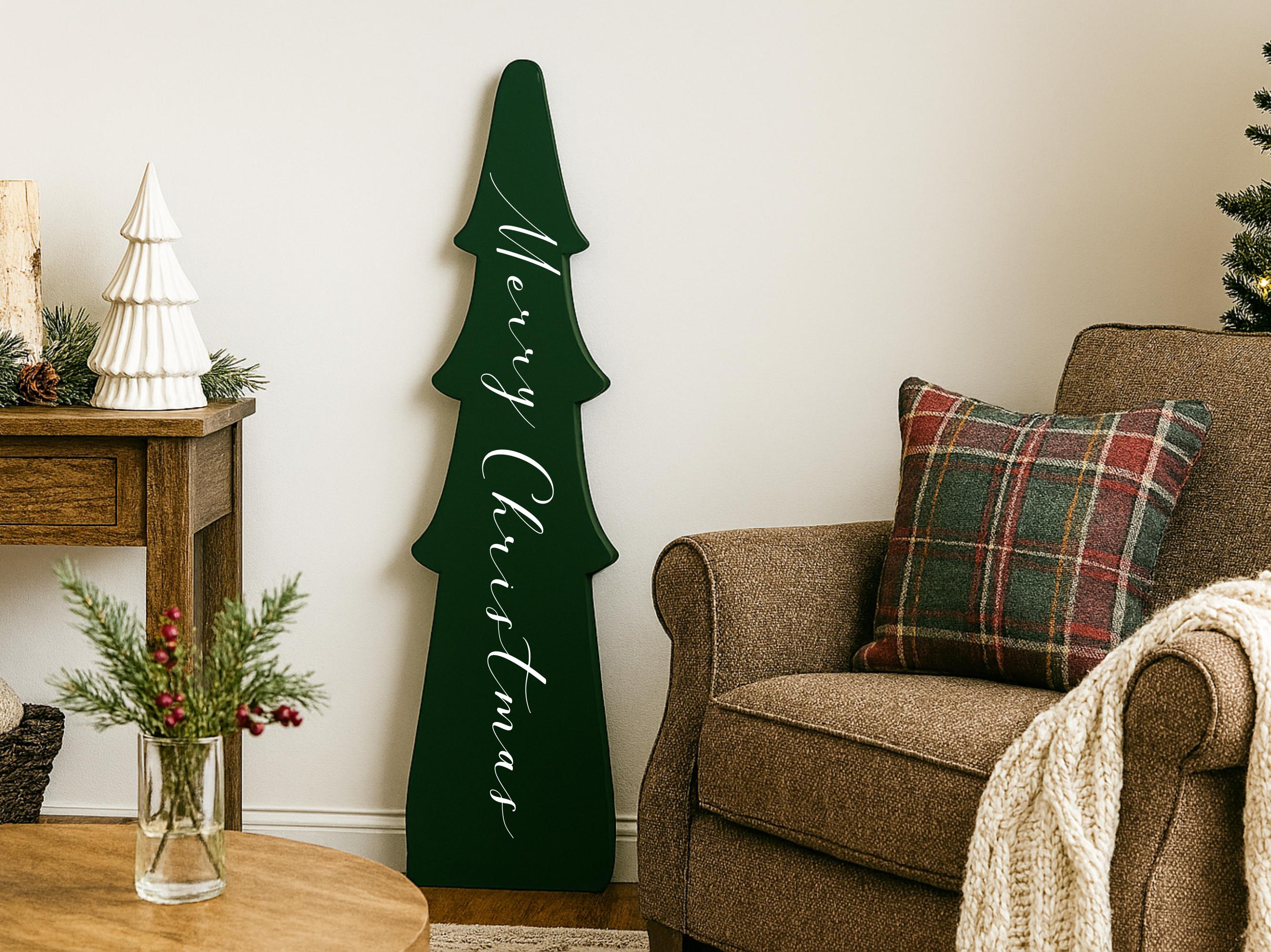 Porch Leaner Merry Christmas Tree