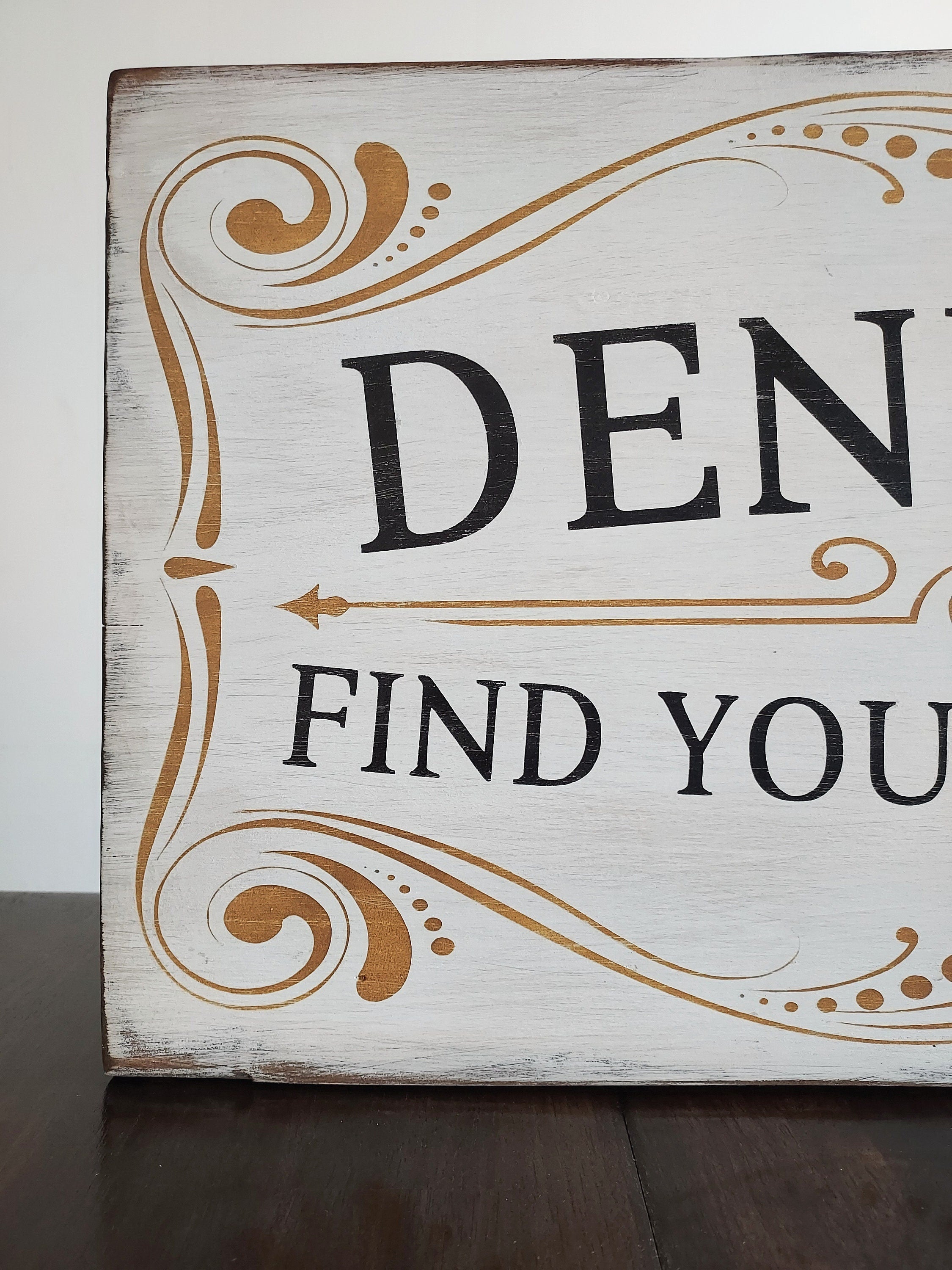 Antique Style Denim Bar Display Sign