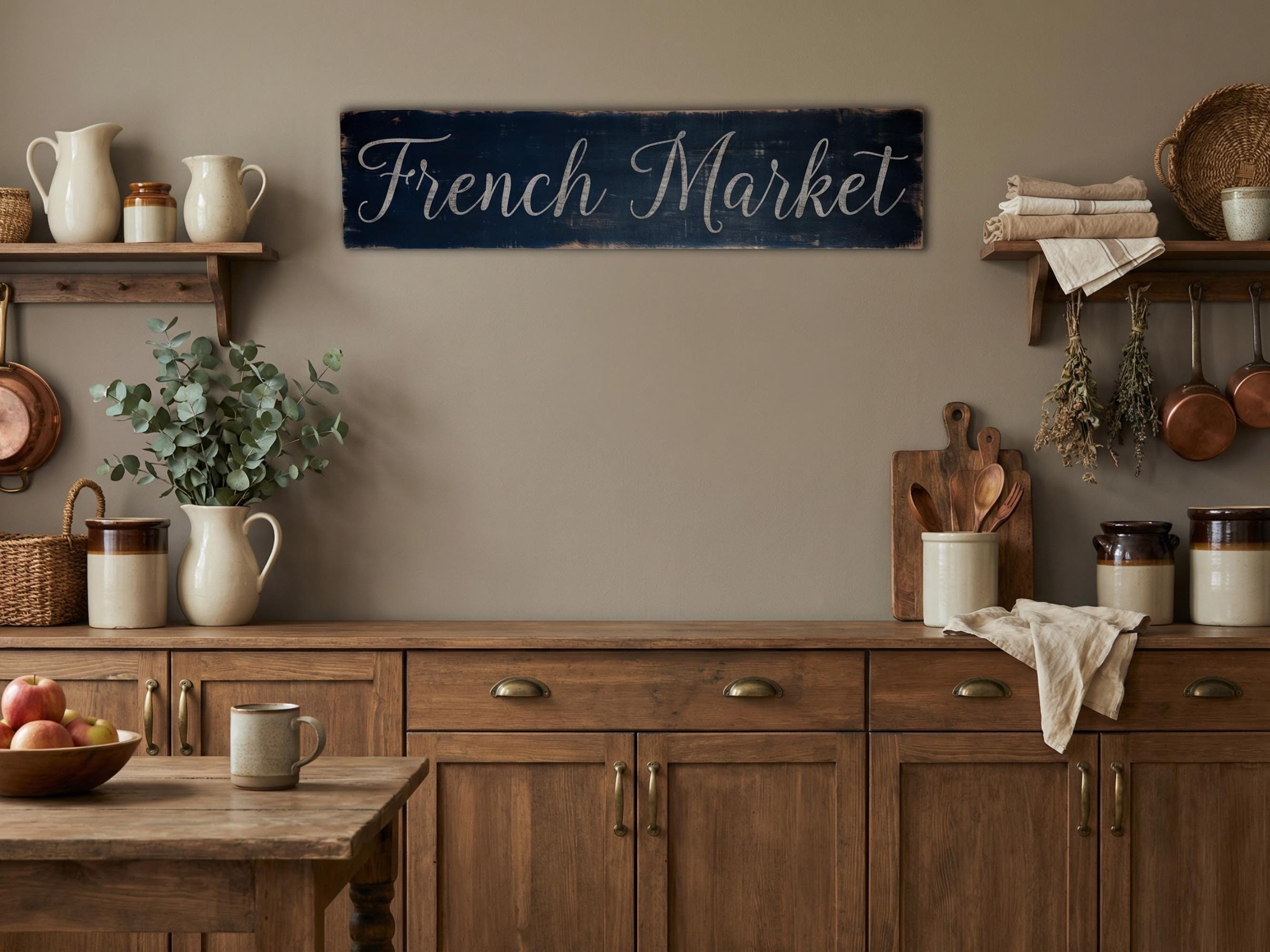 Antique Style French Market Sign