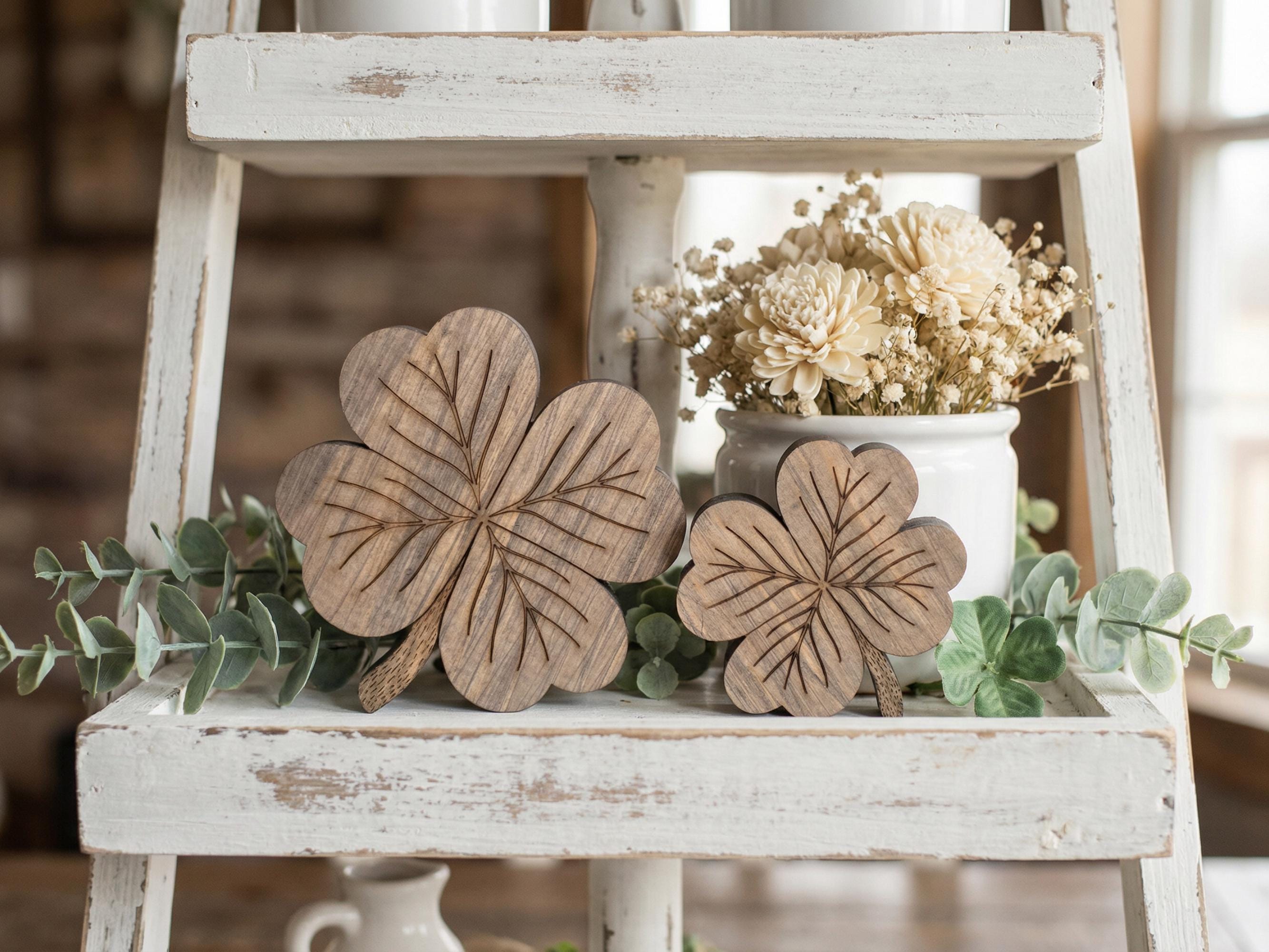 Reclaimed Wood 4 Leaf Shamrocks