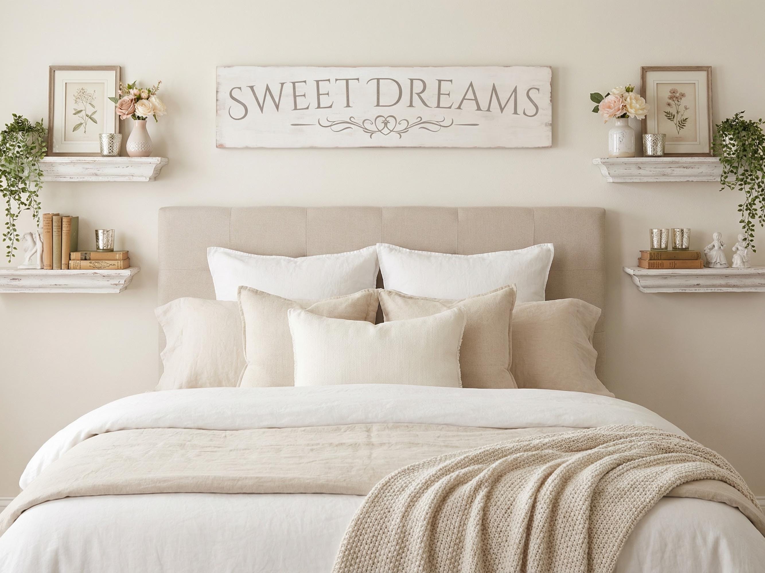 Antique Style Sweet Dreams Wooden Sign