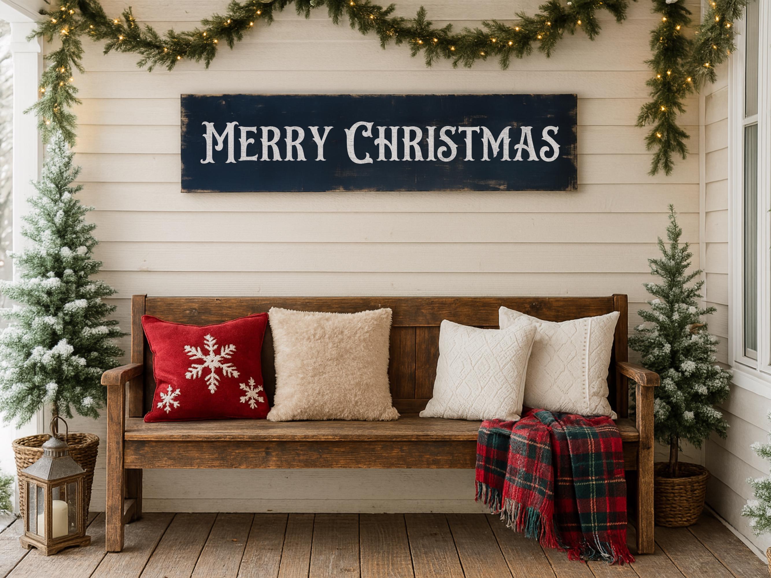 Rustic Merry Christmas Sign
