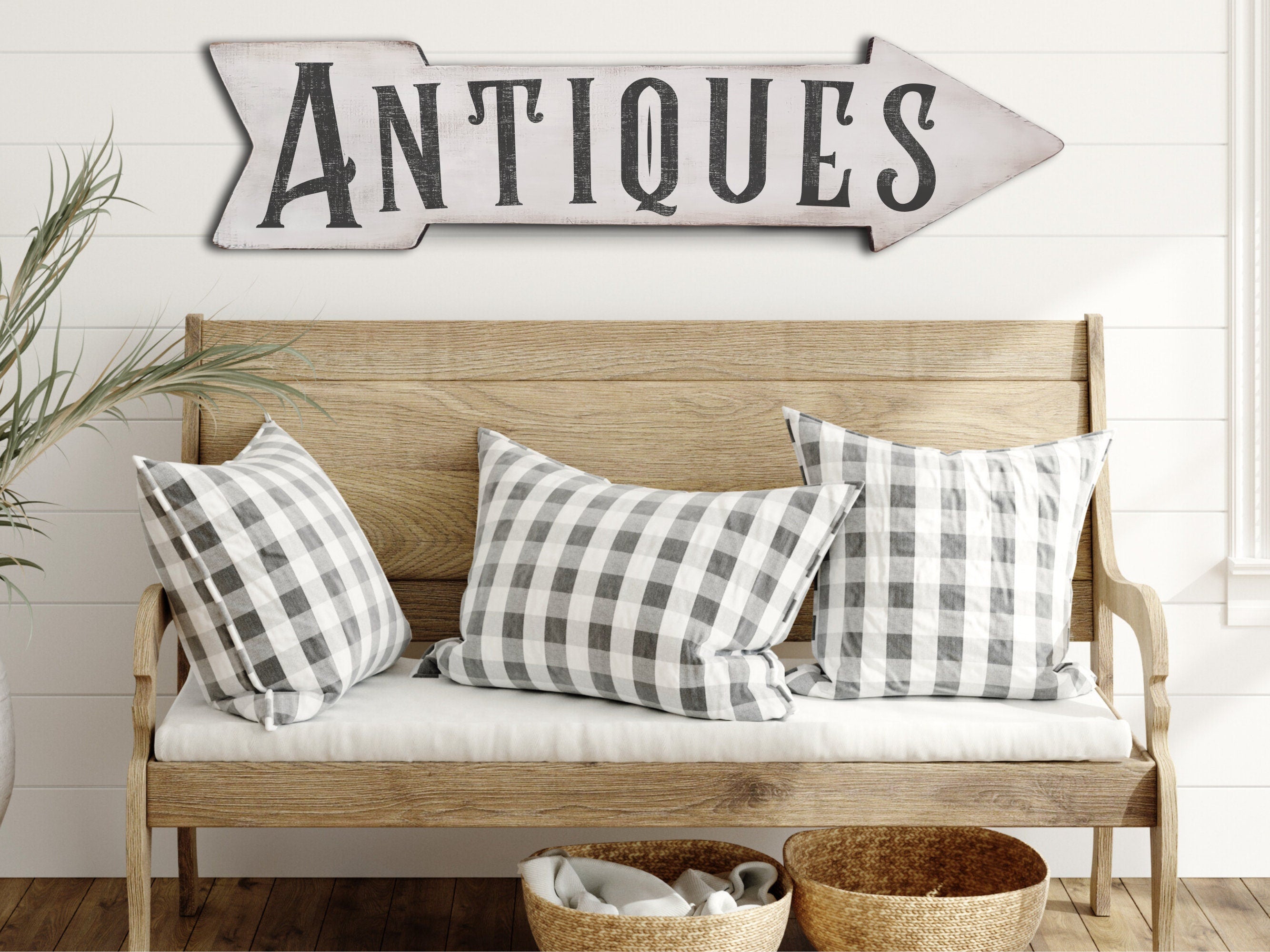Rustic Antiques Arrow Sign