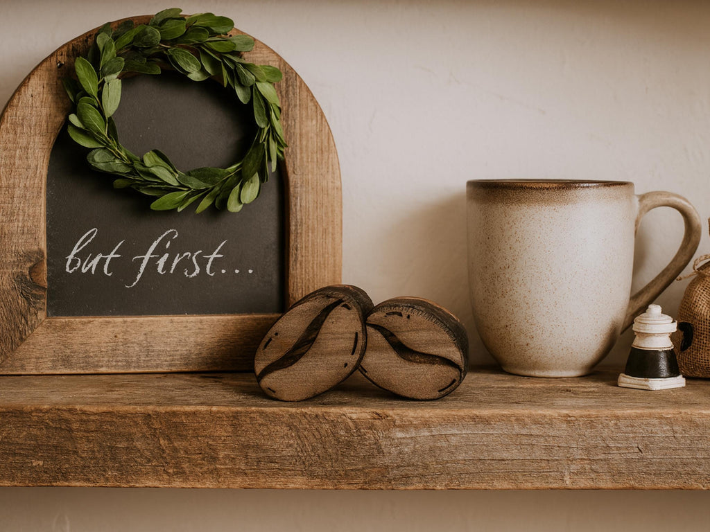 Freestanding Reclaimed Wood Coffee Beans
