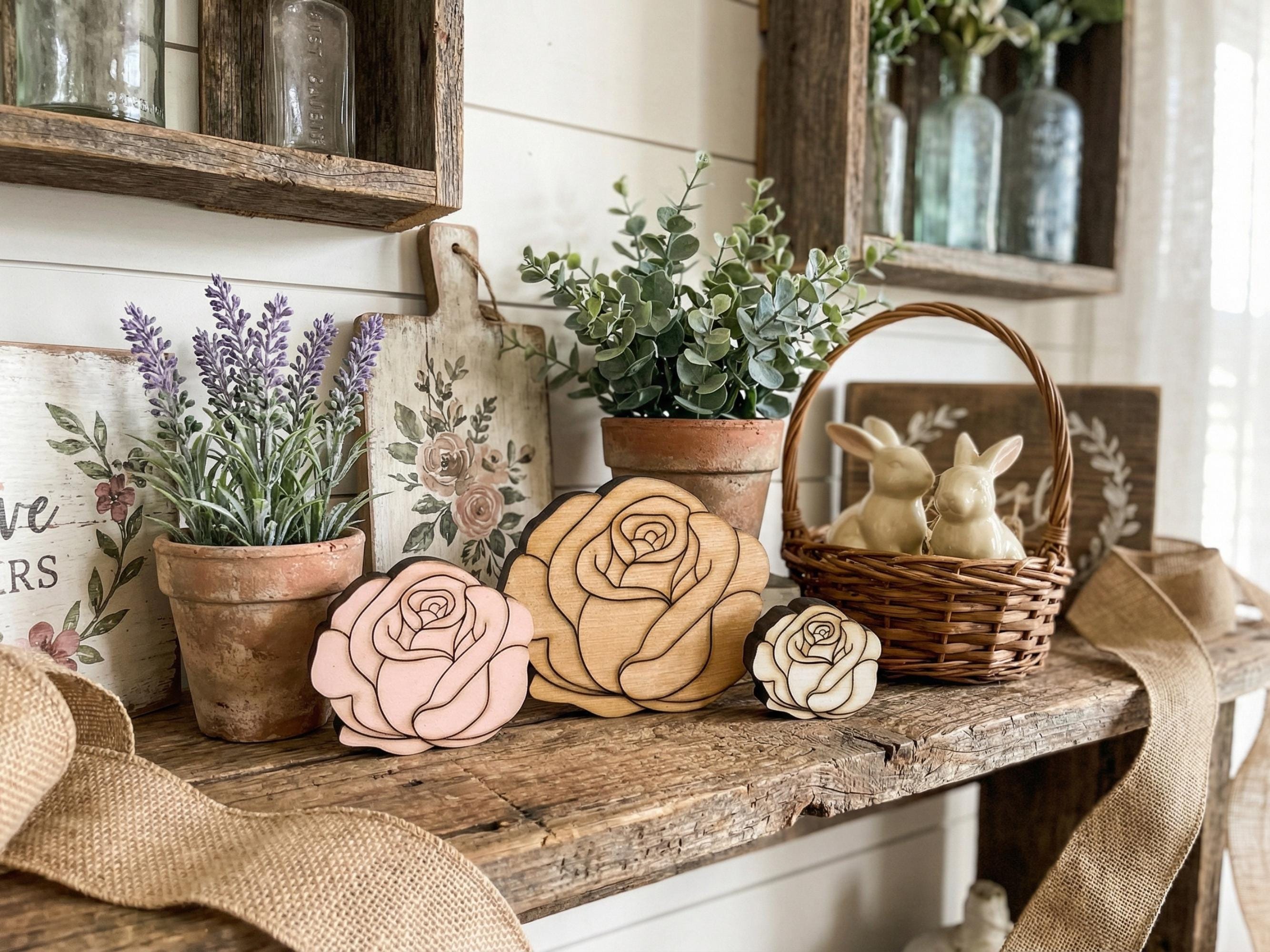 Reclaimed Wood Roses