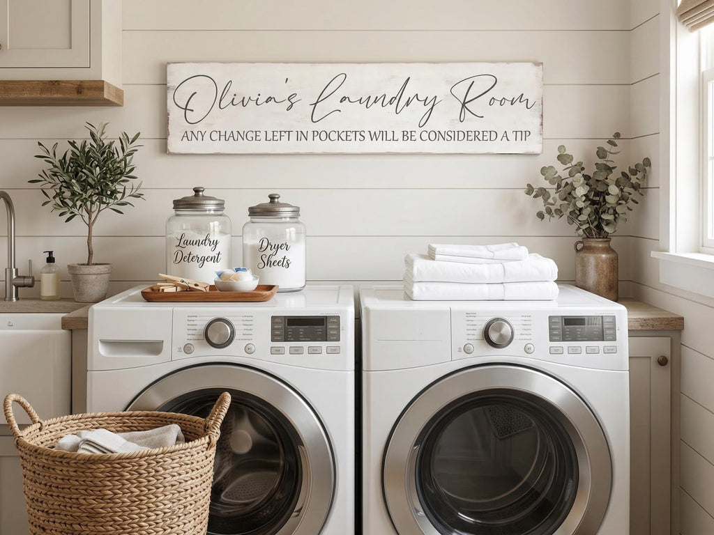Custom Antique Style Laundry Room Sign