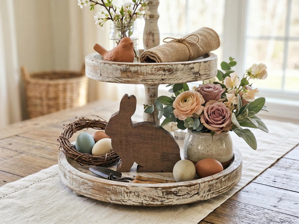 Reclaimed Wood Shelf Sitter Bunny Rabbit