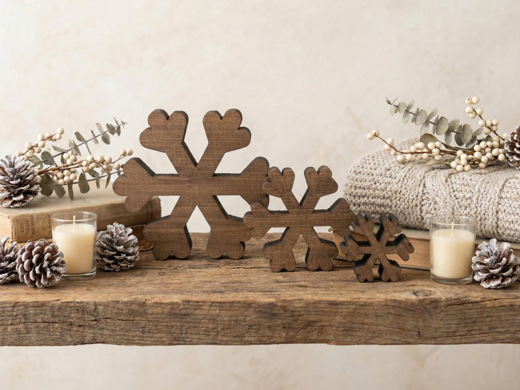Reclaimed Wood Snowflakes