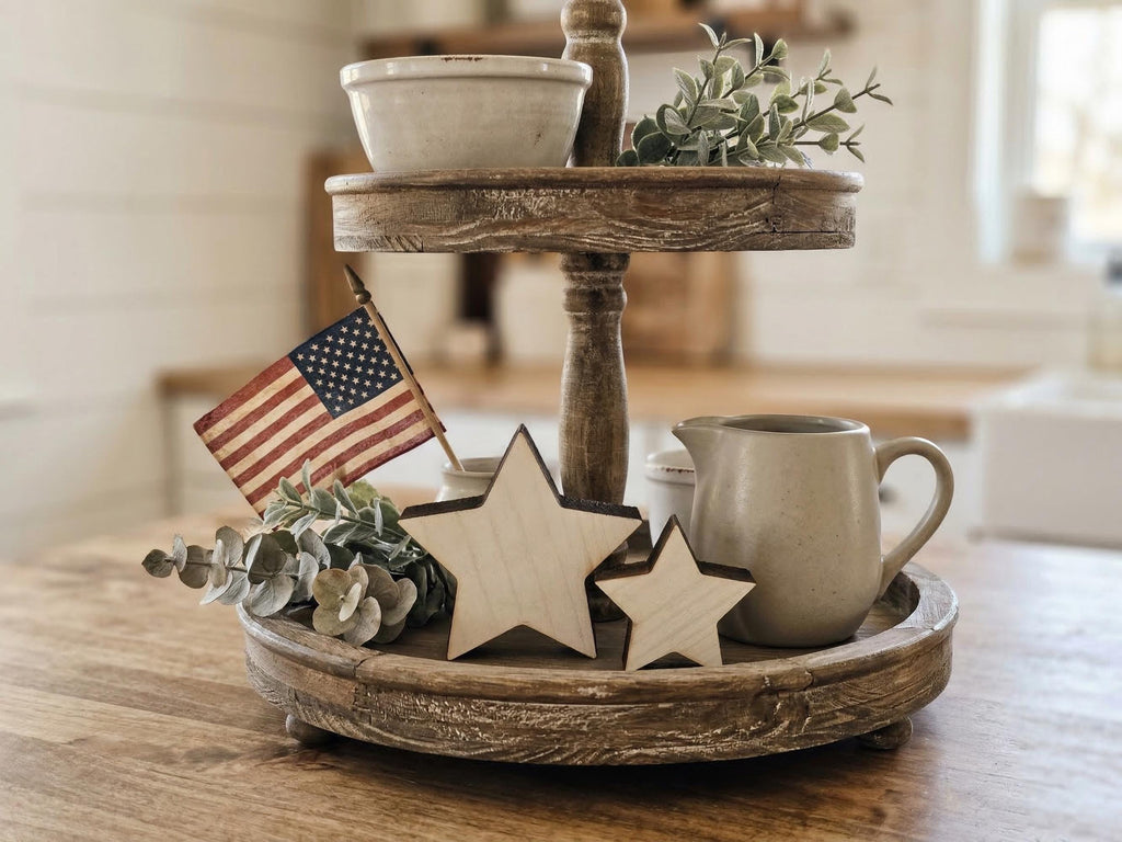 Reclaimed Wood 1776 Sign & Rustic Wooden Stars