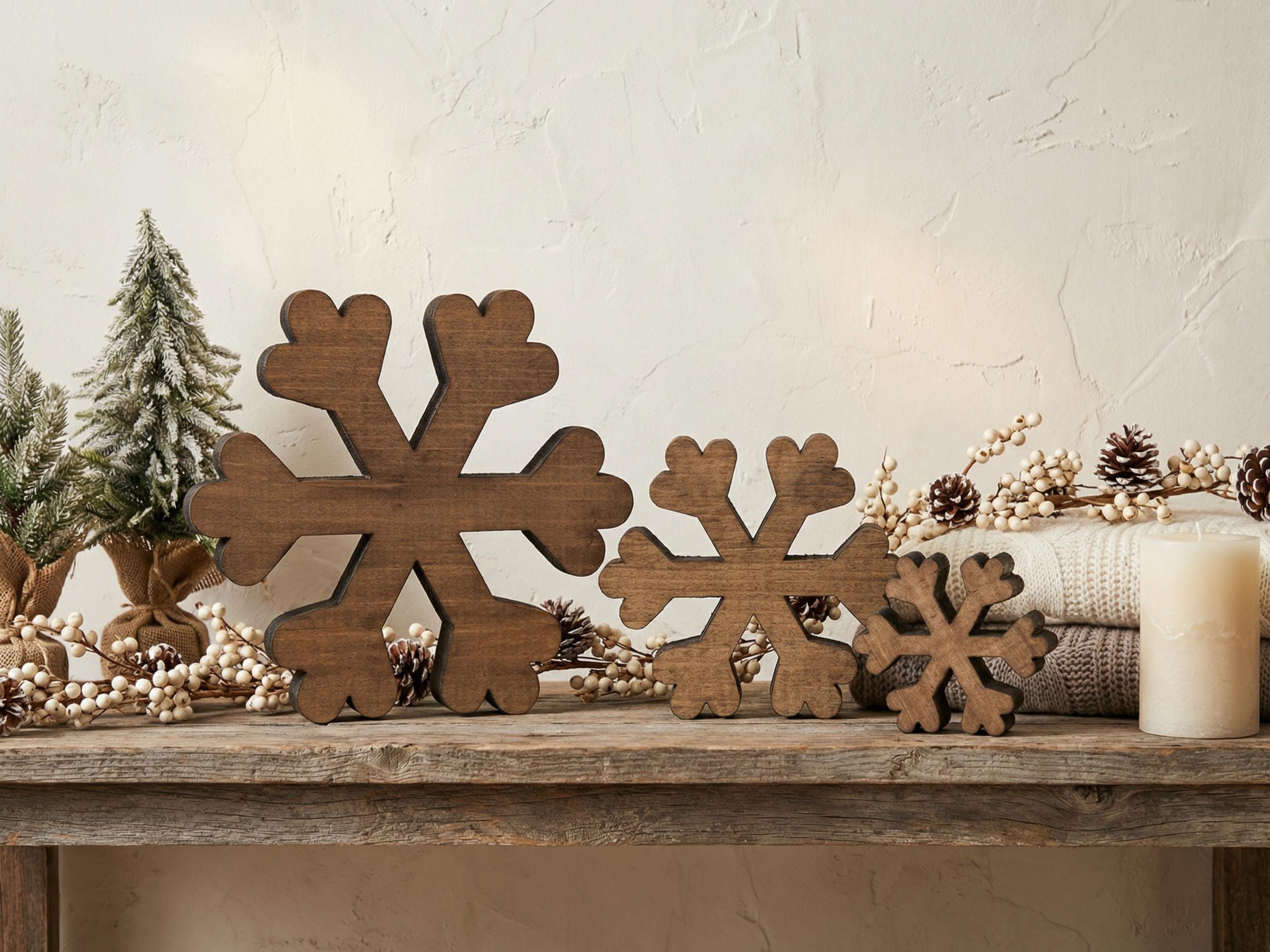Reclaimed Wood Snowflakes