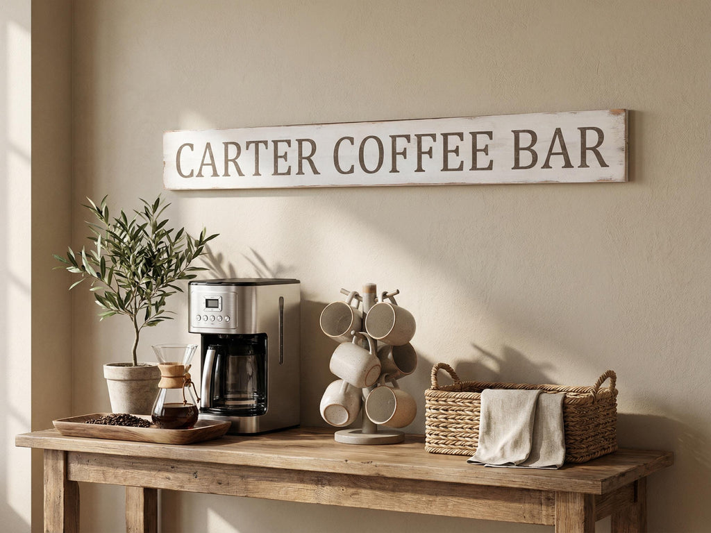 Custom Rustic Coffee Bar Sign
