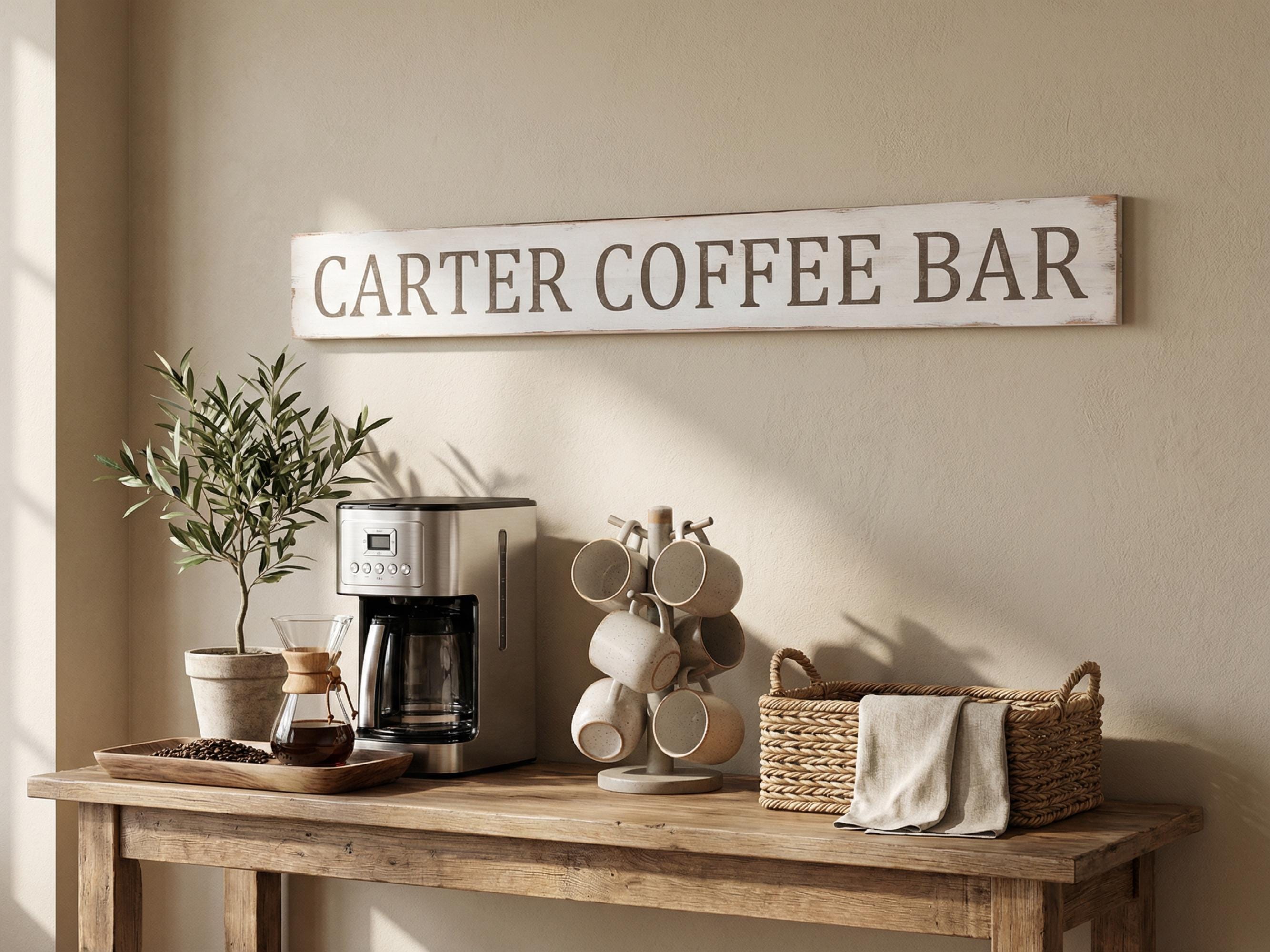 Custom Rustic Coffee Bar Sign